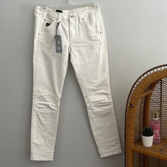 G-STAR Raw White Denim Skinny Jeans - Picture 1 of 5